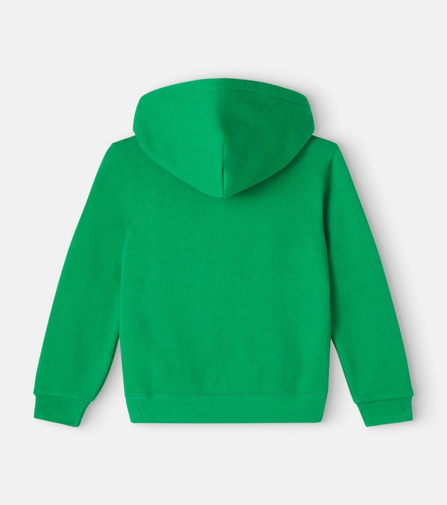 Cotton-blend jersey hoodie
