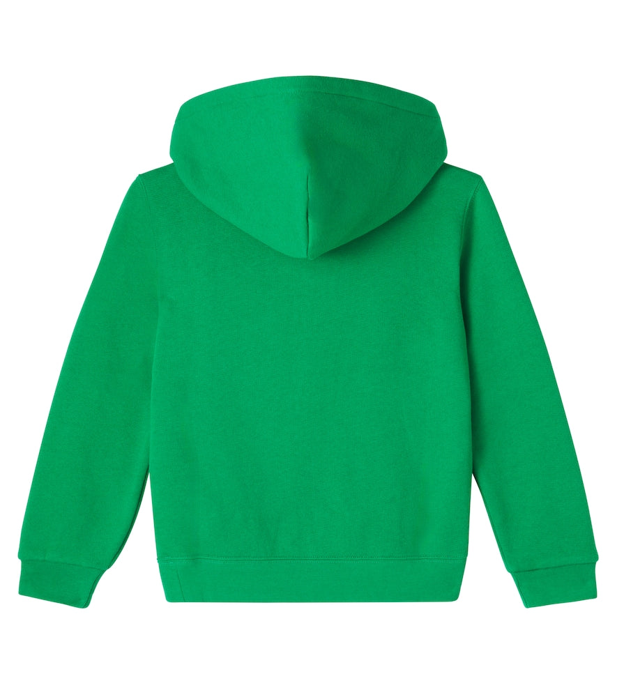 Cotton-blend jersey hoodie