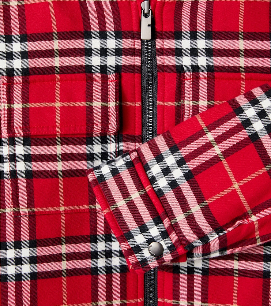 Burberry Check hooded cotton jacket