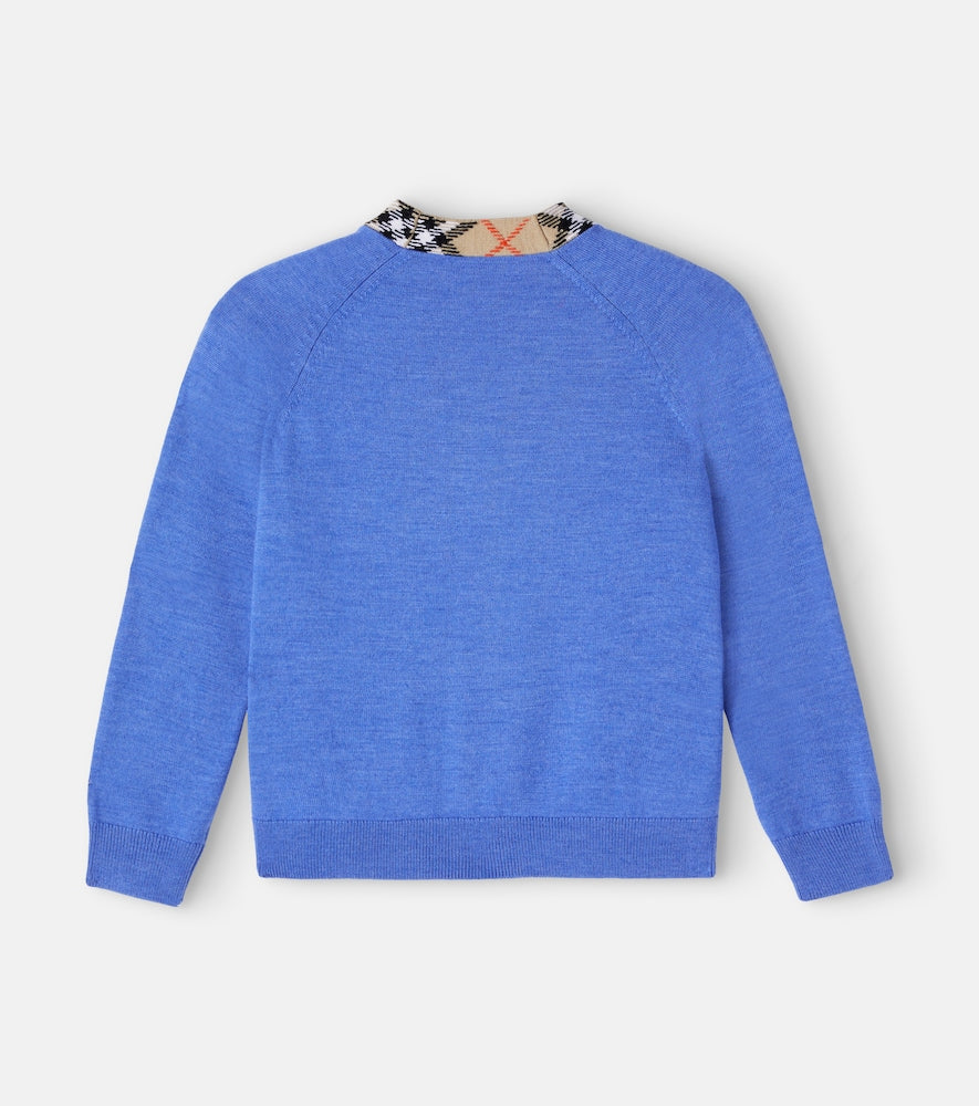 Burberry Check wool cardigan