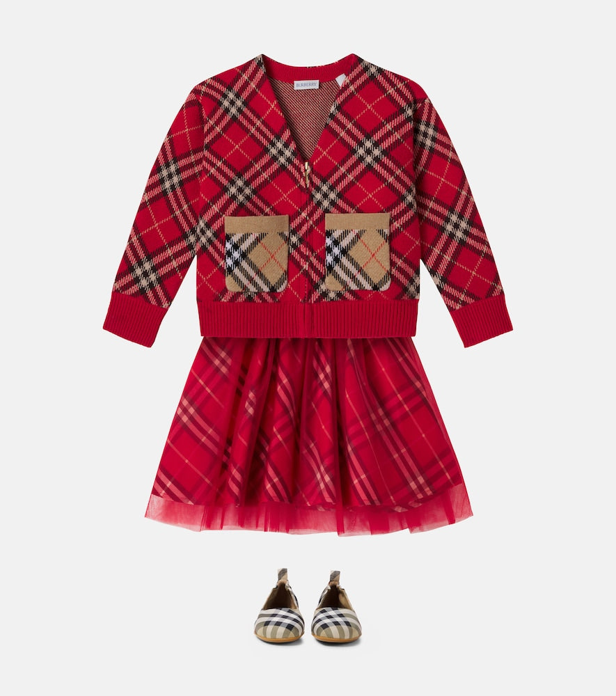 Burberry Check wool cardigan
