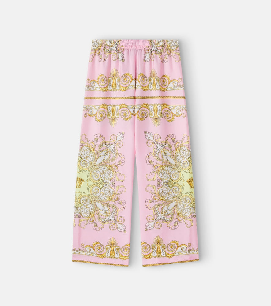 Spring Barocco silk twill pants