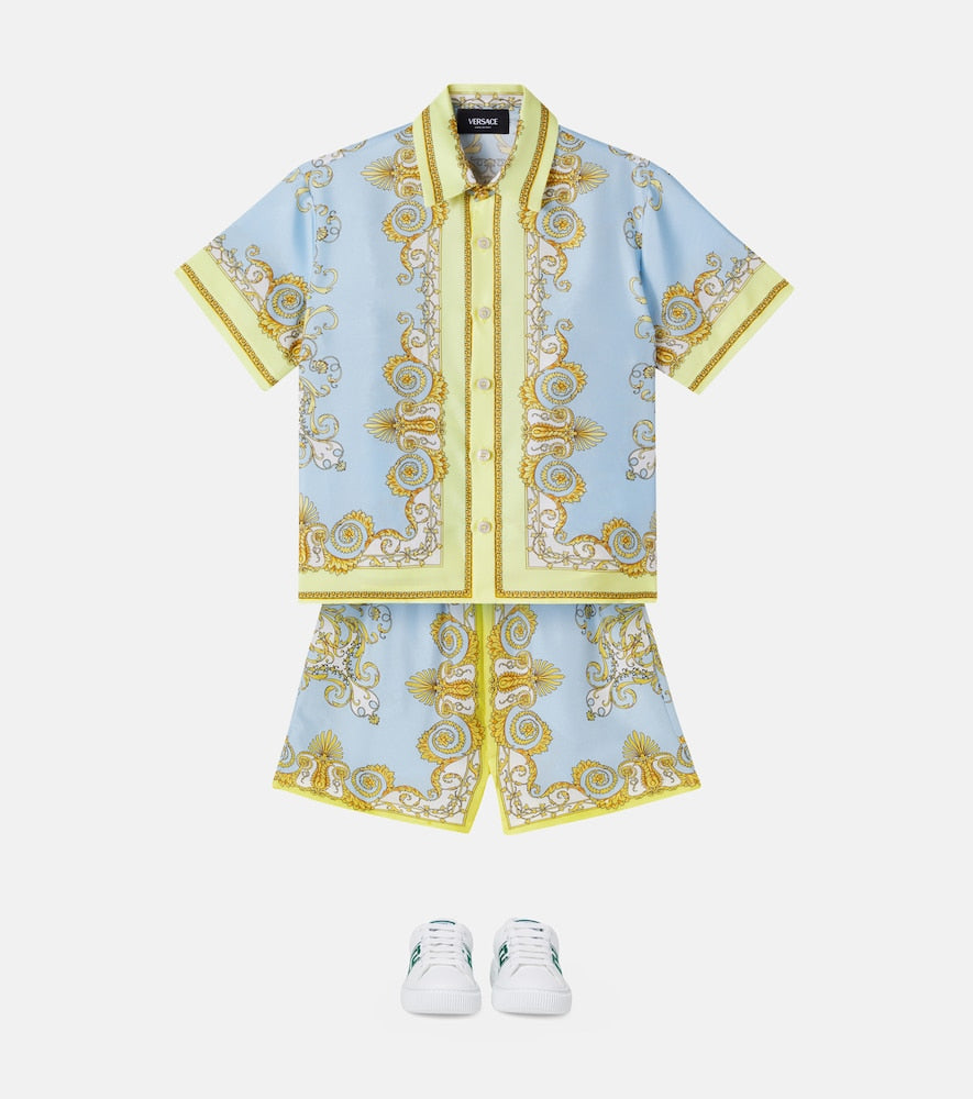 Barocco silk shorts