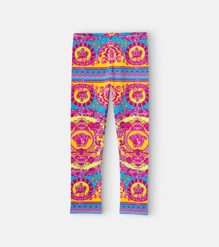 Electric Barocco cotton-blend jersey leggings