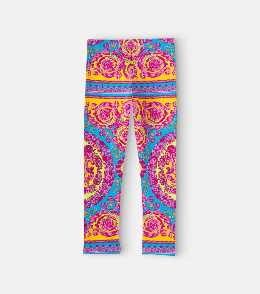 Electric Barocco cotton-blend jersey leggings