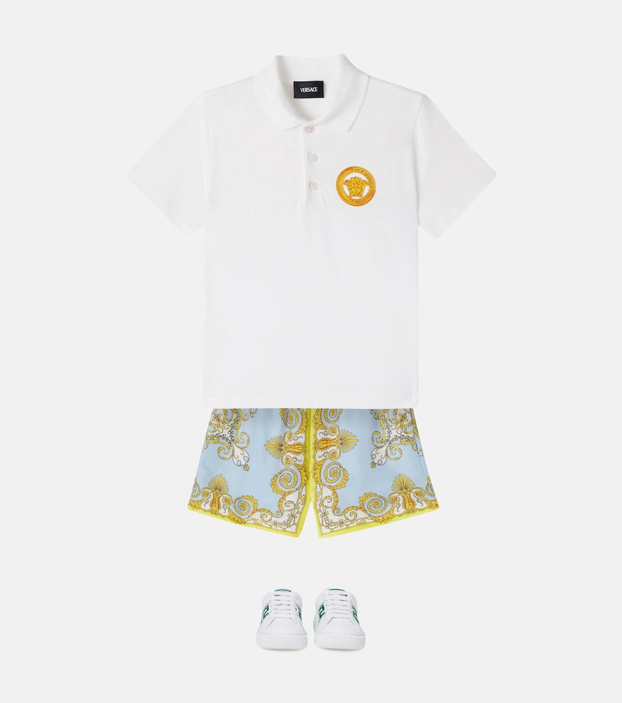 Medusa cotton piqué polo shirt