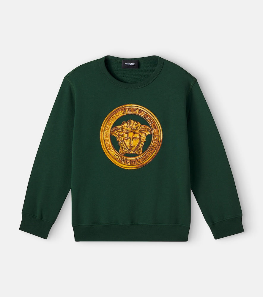 Medusa cotton jersey sweatshirt