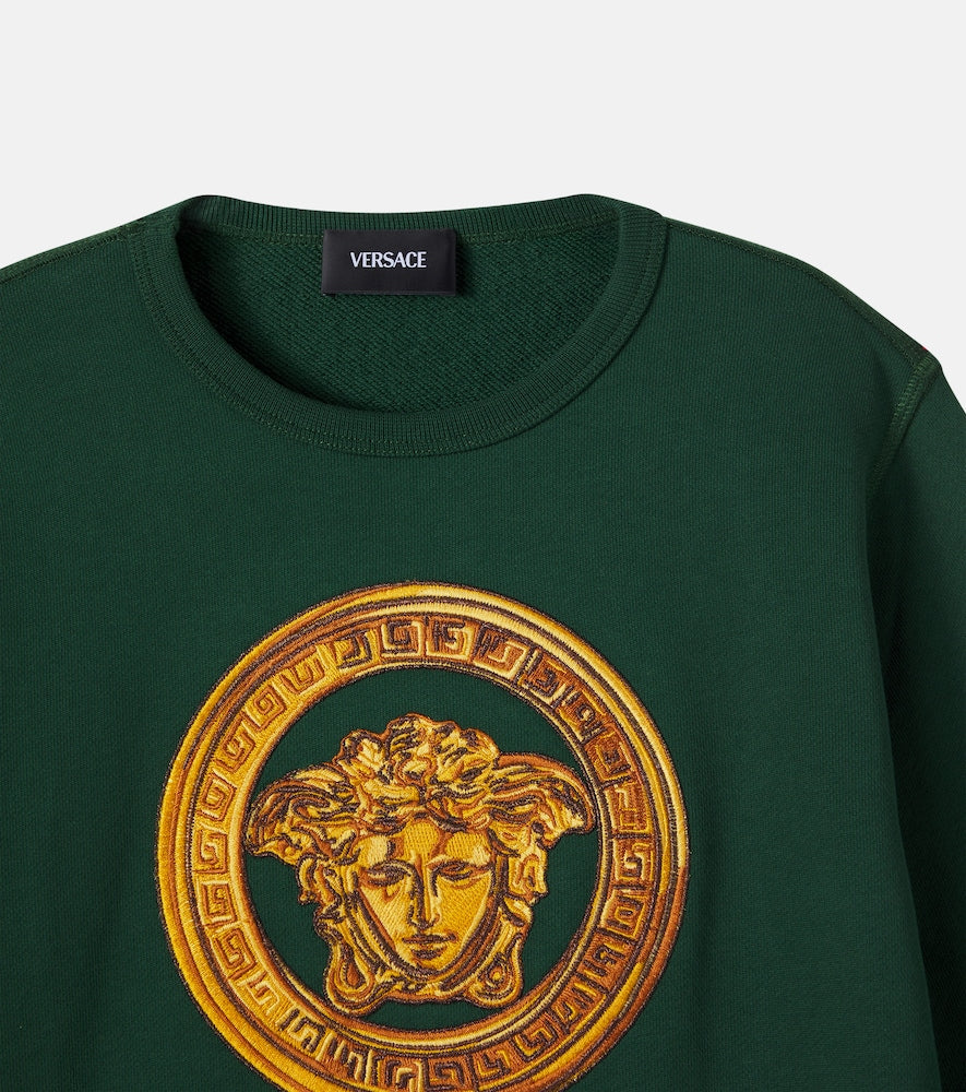 Medusa cotton jersey sweatshirt