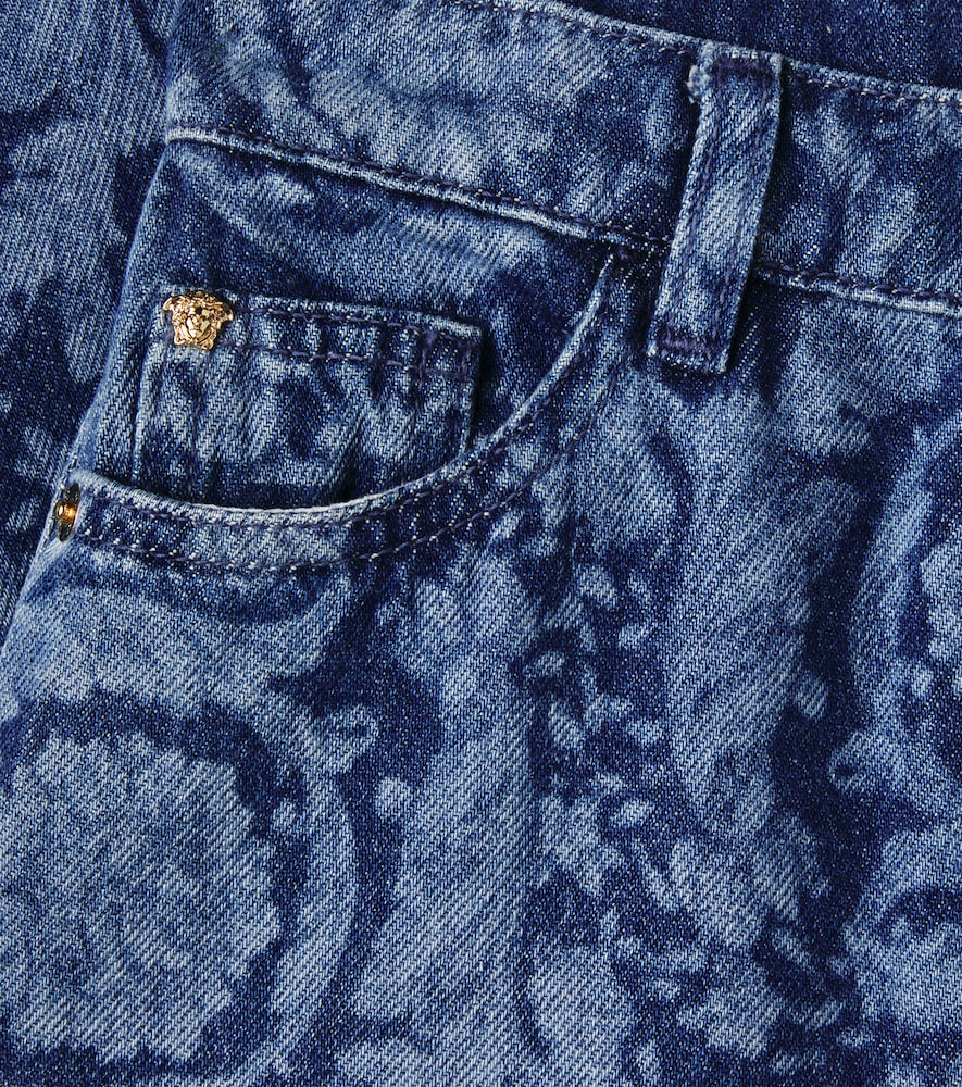 Barocco printed straight-leg jeans