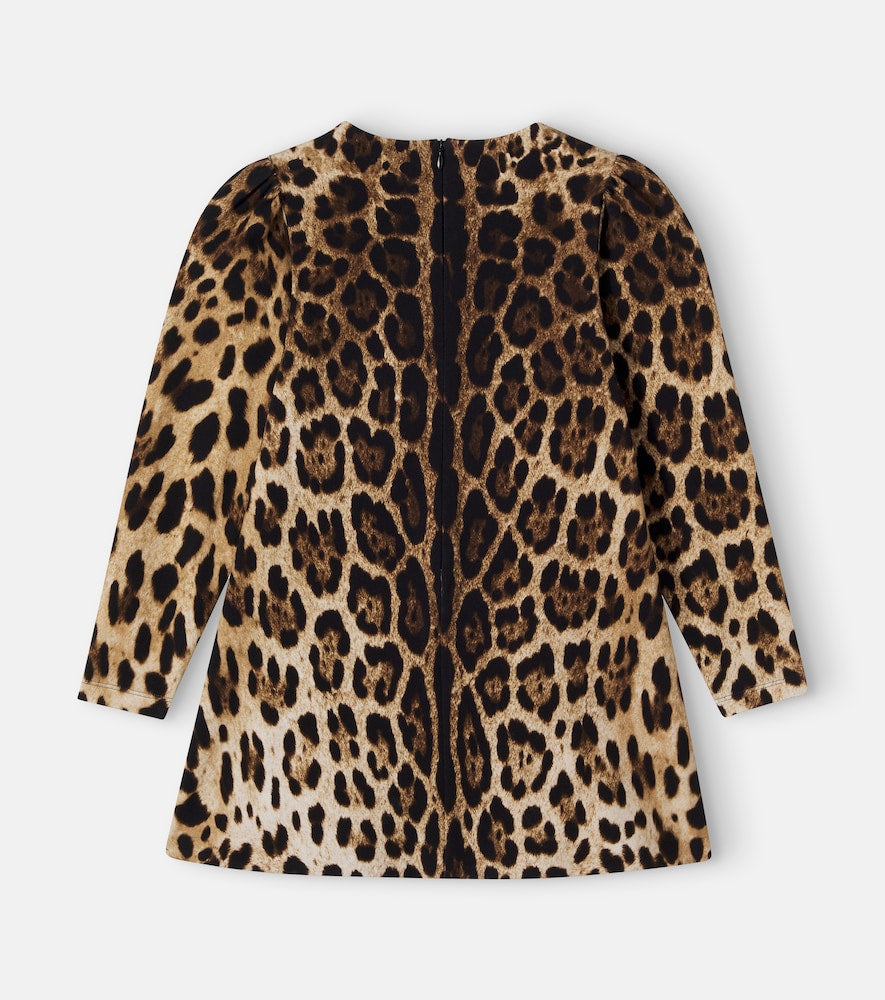 DG leopard-print cotton-blend dress