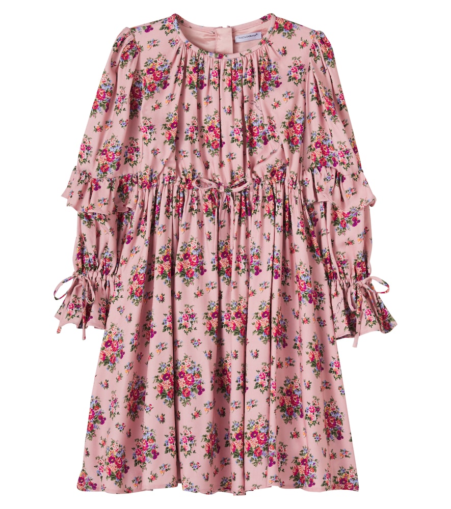 Gathered floral dress