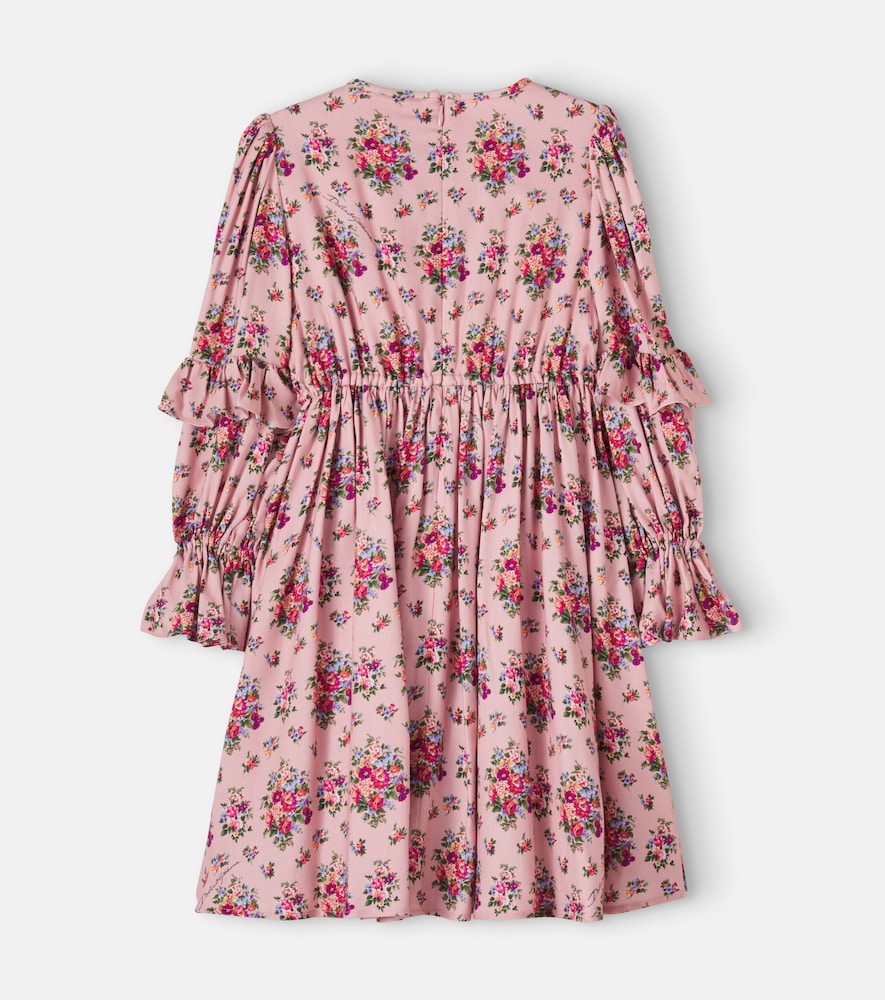 Gathered floral dress