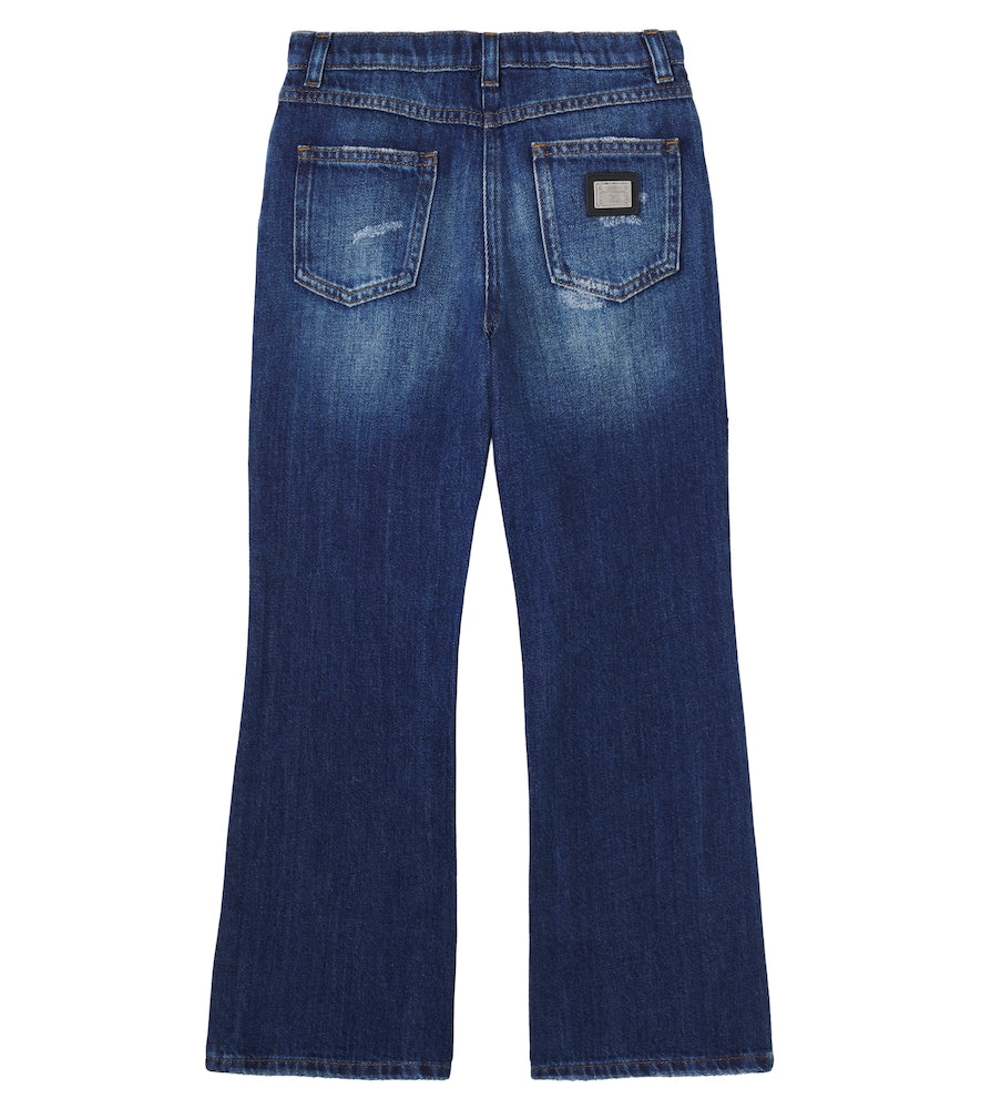 Logo faded jeans