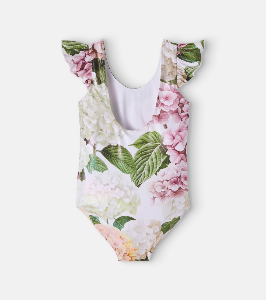 Floral ruffled swimsuit