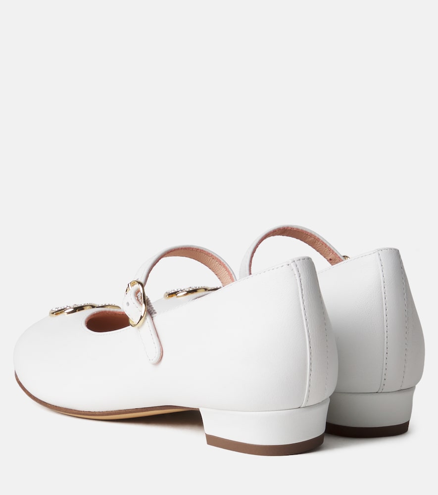 DG embellished leather ballet flats
