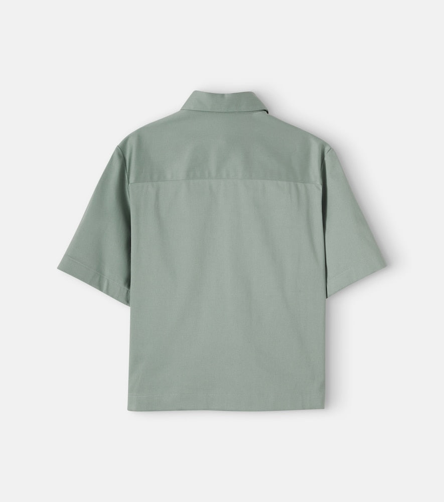 DG cotton-blend bowling shirt