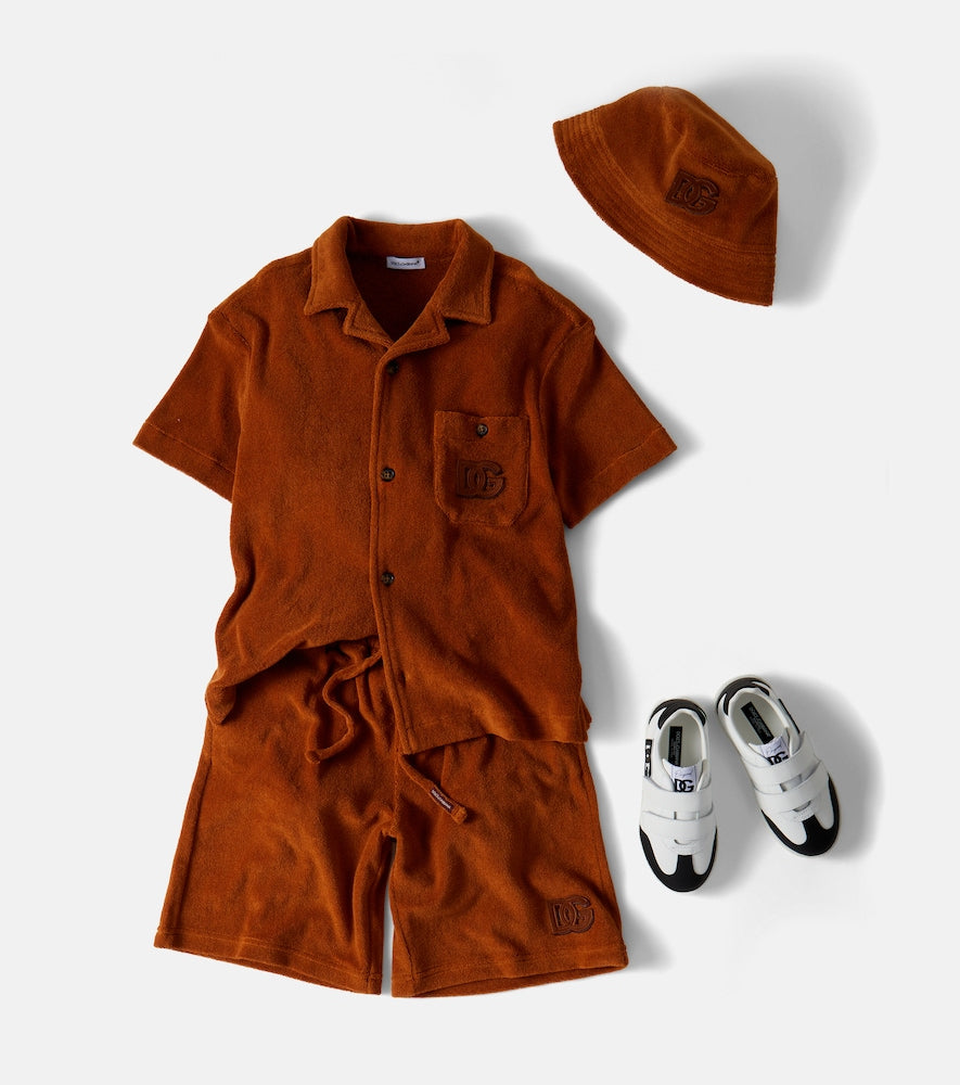 DG cotton terry bowling shirt
