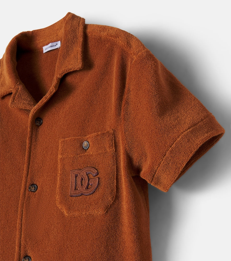 DG cotton terry bowling shirt