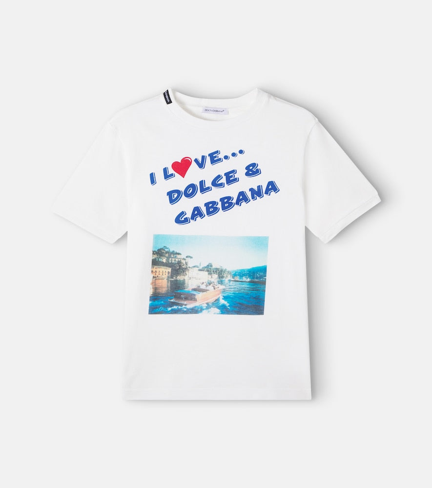 Printed cotton jersey T-shirt