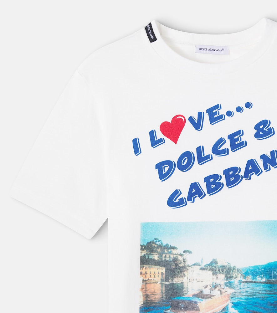 Printed cotton jersey T-shirt