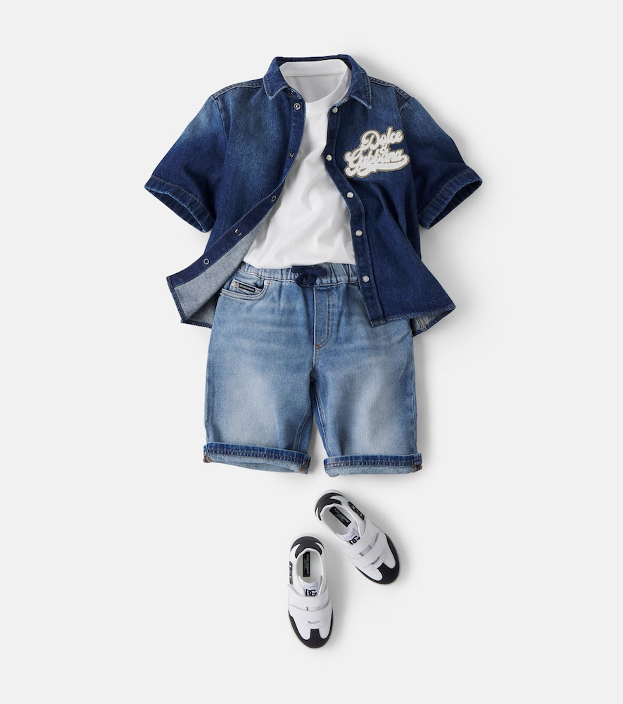 Denim bermuda shorts
