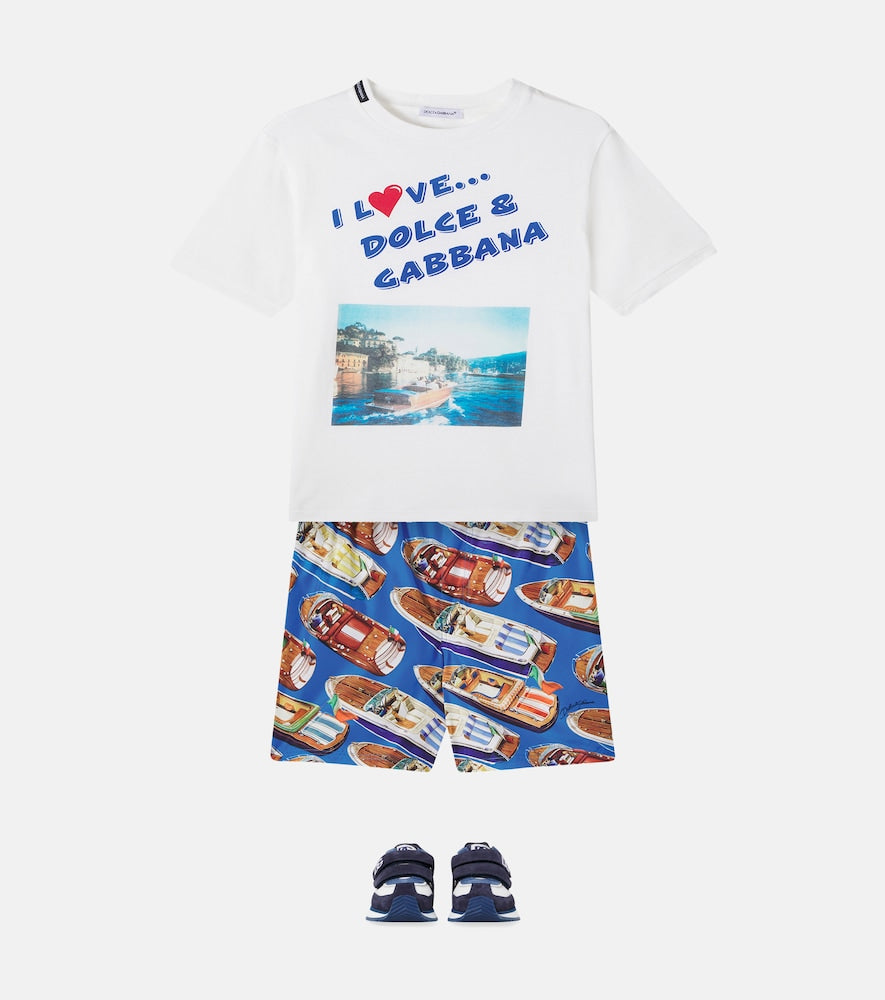 Printed swim trunks