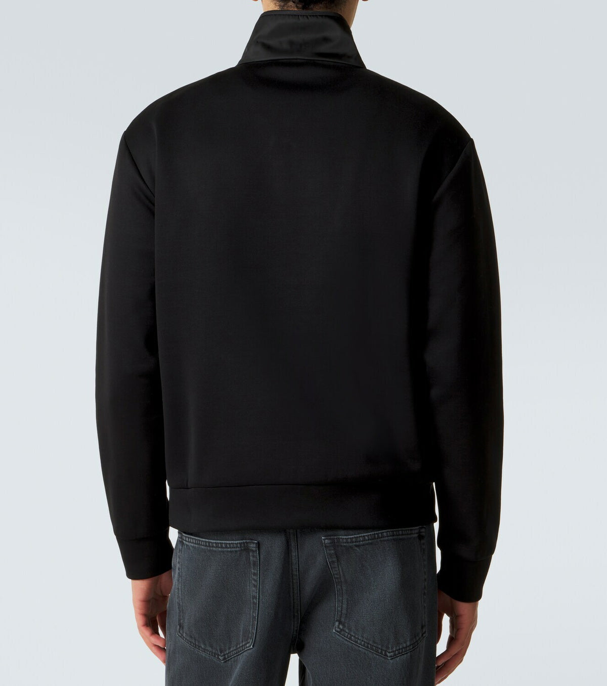 Prada Cotton-blend fleece half-zip sweatshirt