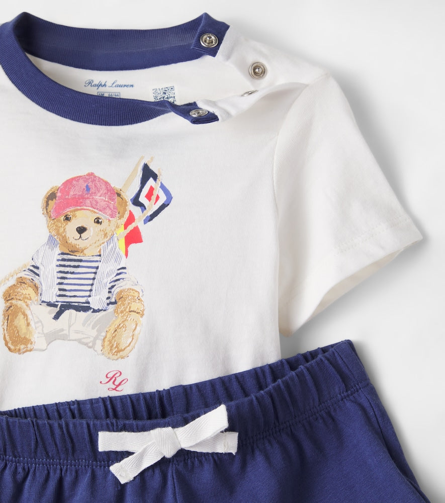 Baby cotton jersey T-shirt and shorts set
