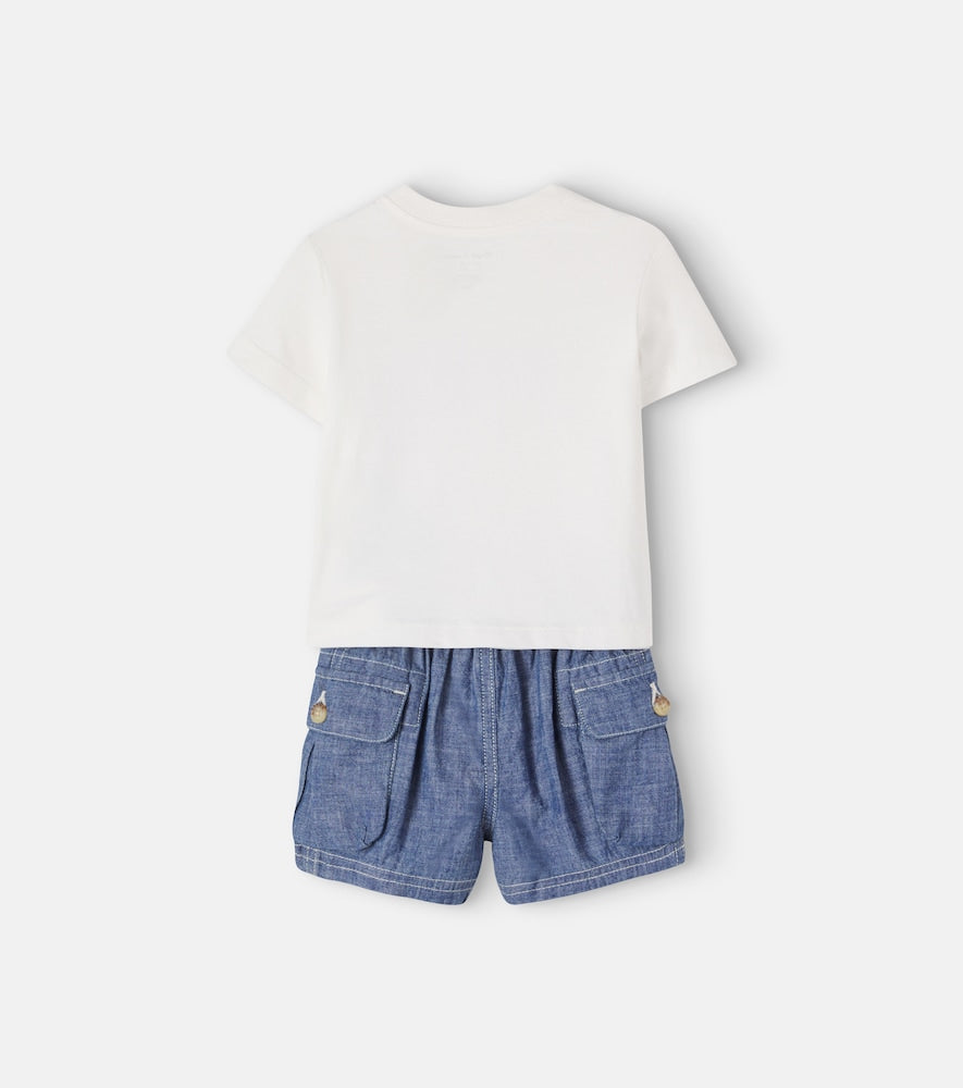 Baby logo T-shirt and shorts set