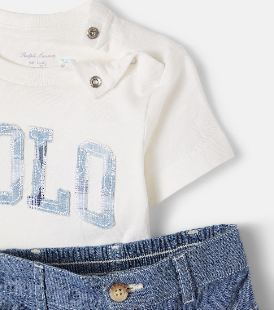 Baby logo T-shirt and shorts set