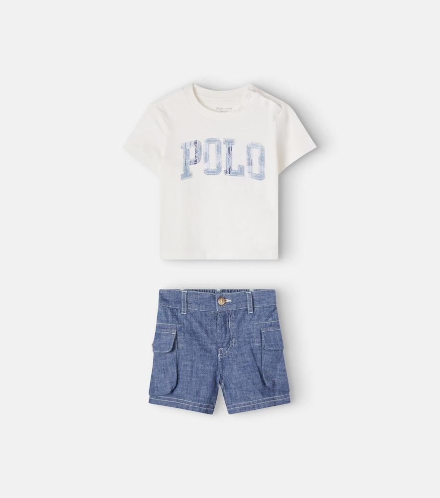 Baby logo T-shirt and shorts set