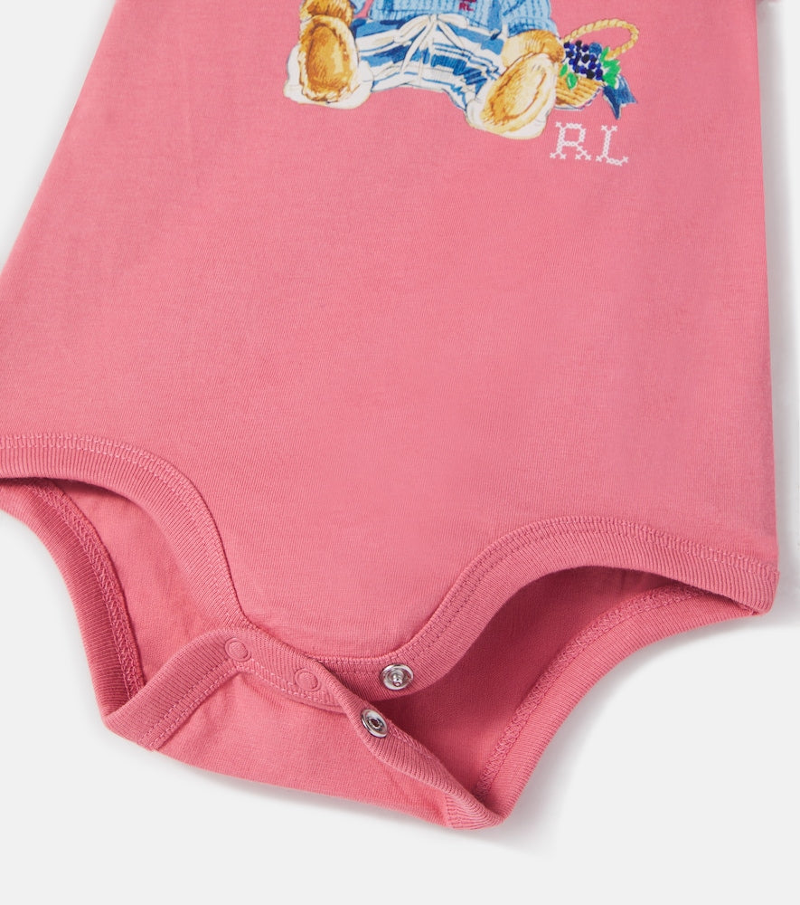 Baby Polo Bear printed cotton onesie