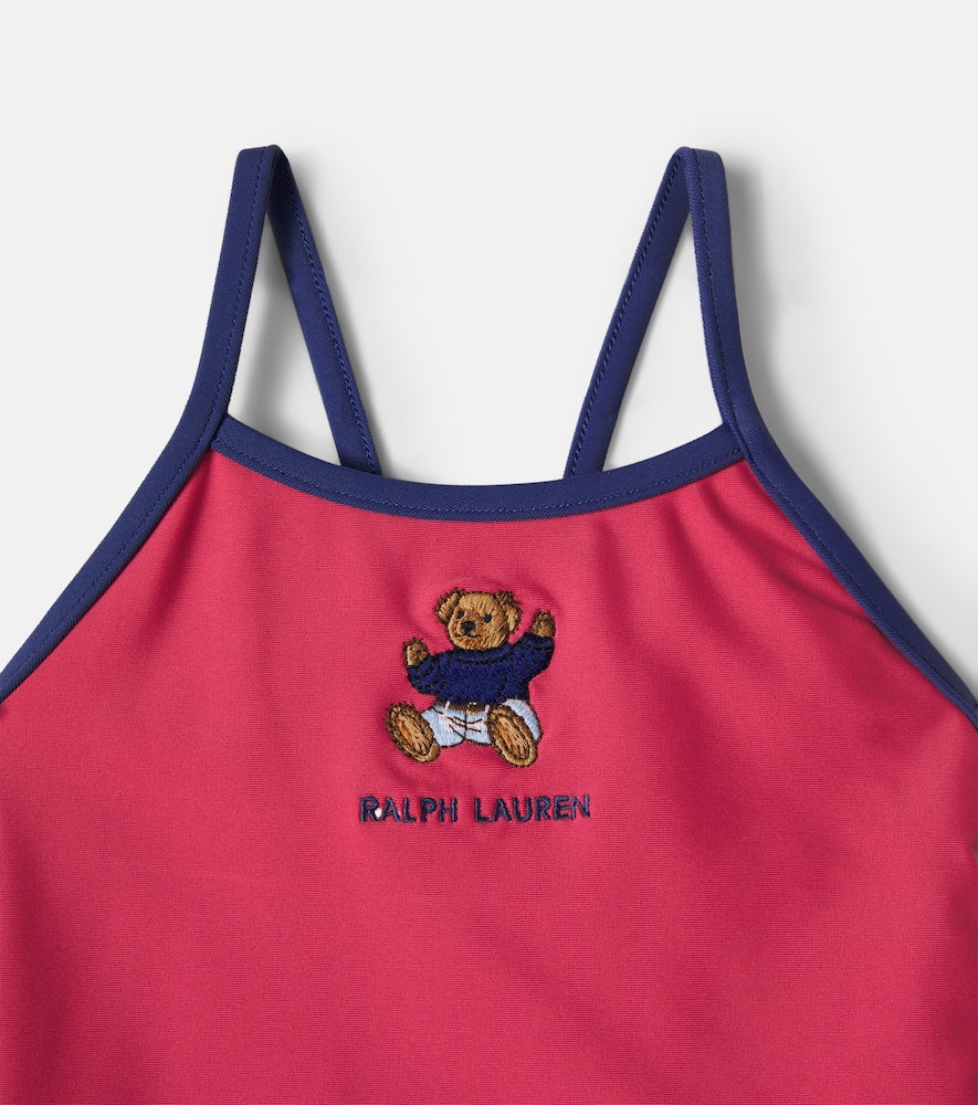 Baby Polo Bear embroidered swimsuit