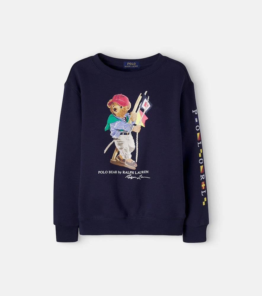 Polo Bear cotton-blend fleece sweatshirt