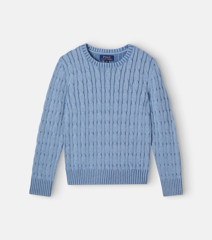 Cable-knit cotton sweater