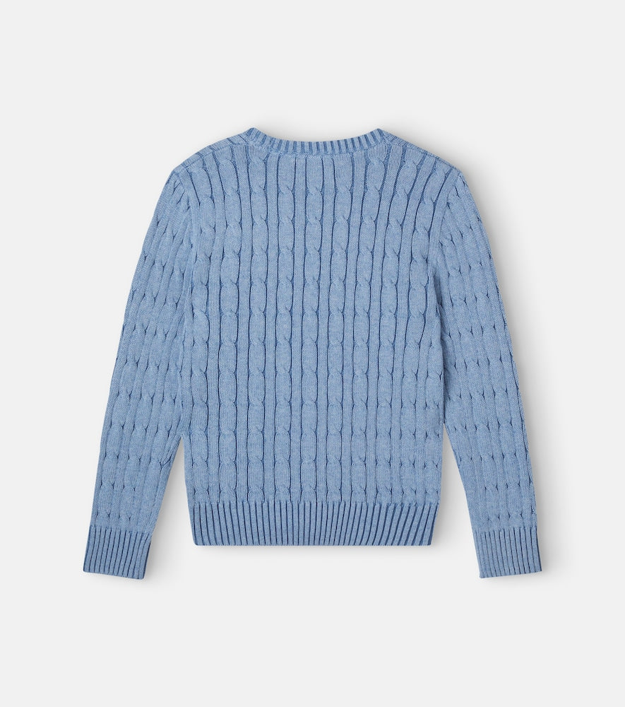 Cable-knit cotton sweater