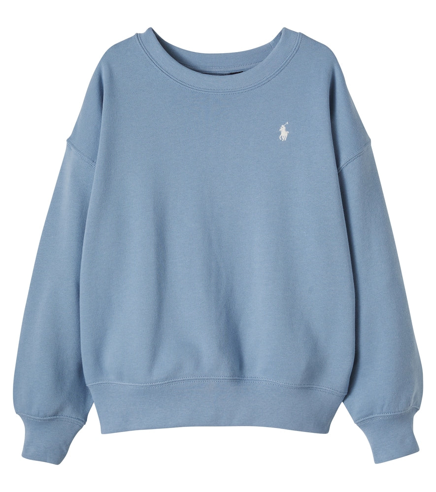Printed cotton-blend jersey sweatshirt