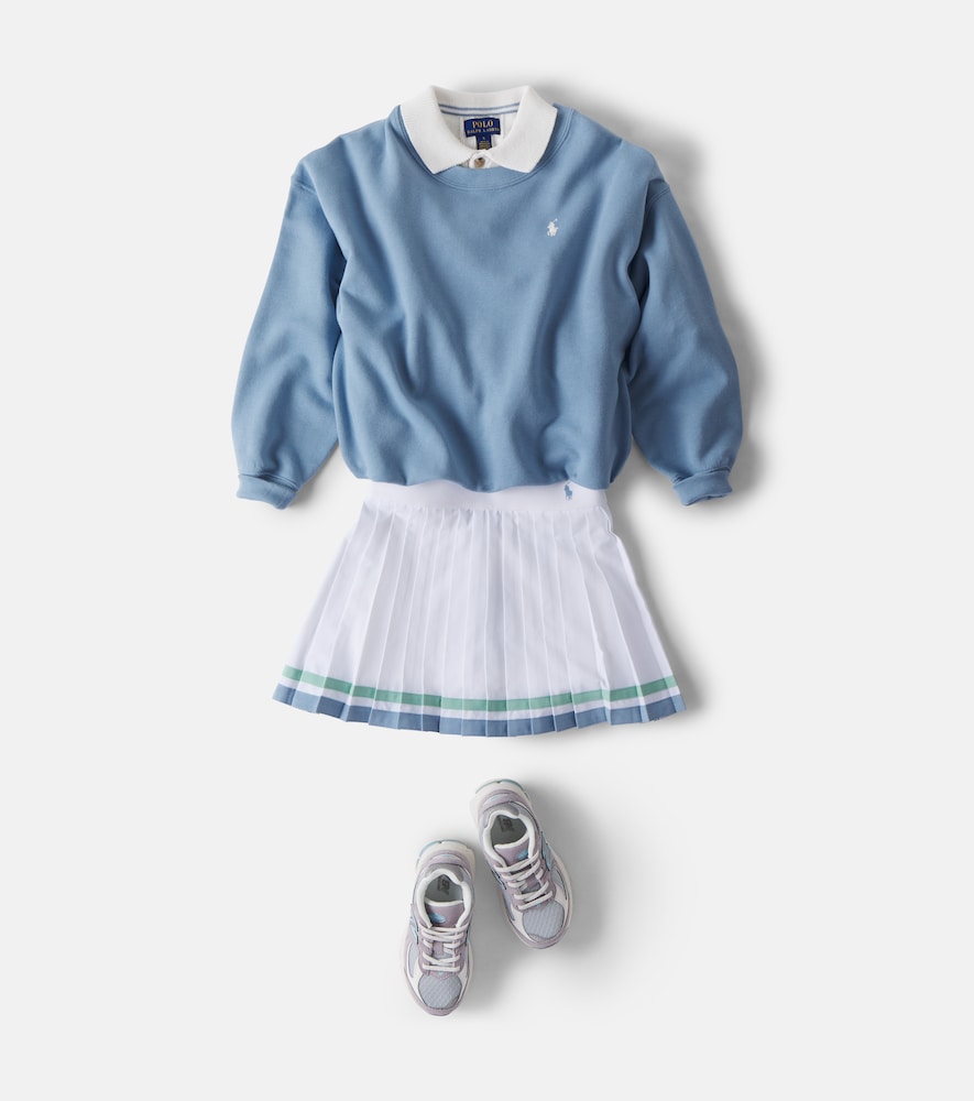 Printed cotton-blend jersey sweatshirt