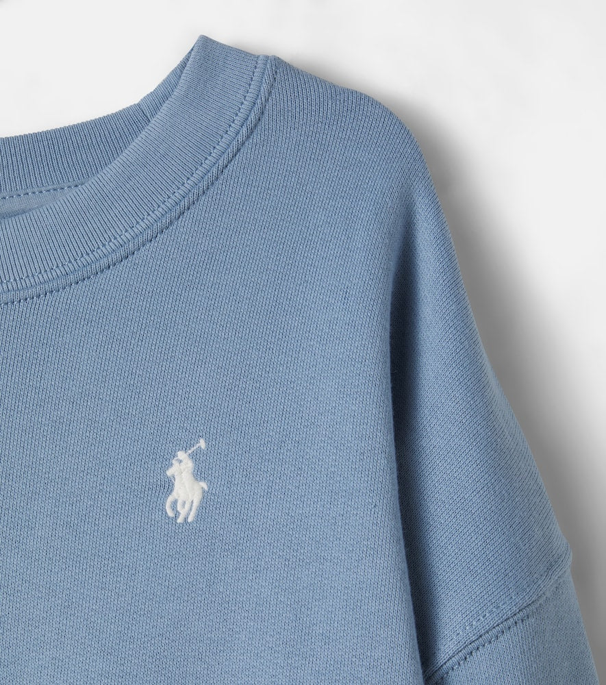 Printed cotton-blend jersey sweatshirt