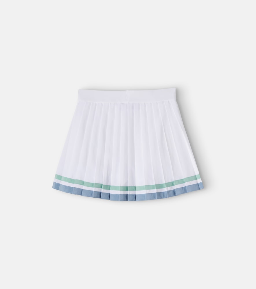 Pleated striped skort
