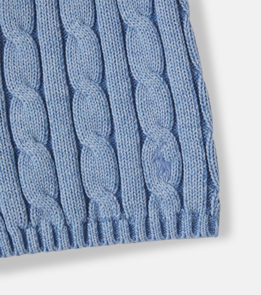 Cable-knit cotton shorts