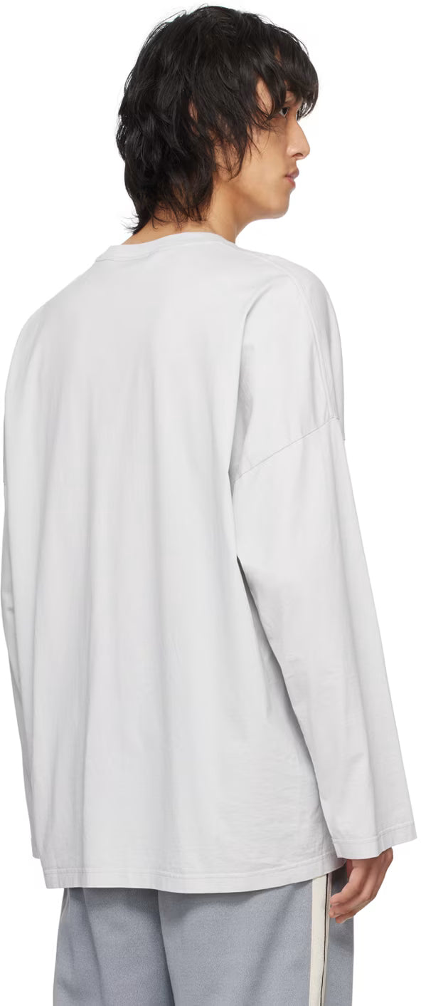 Gray Monogram Long Sleeve T-Shirt