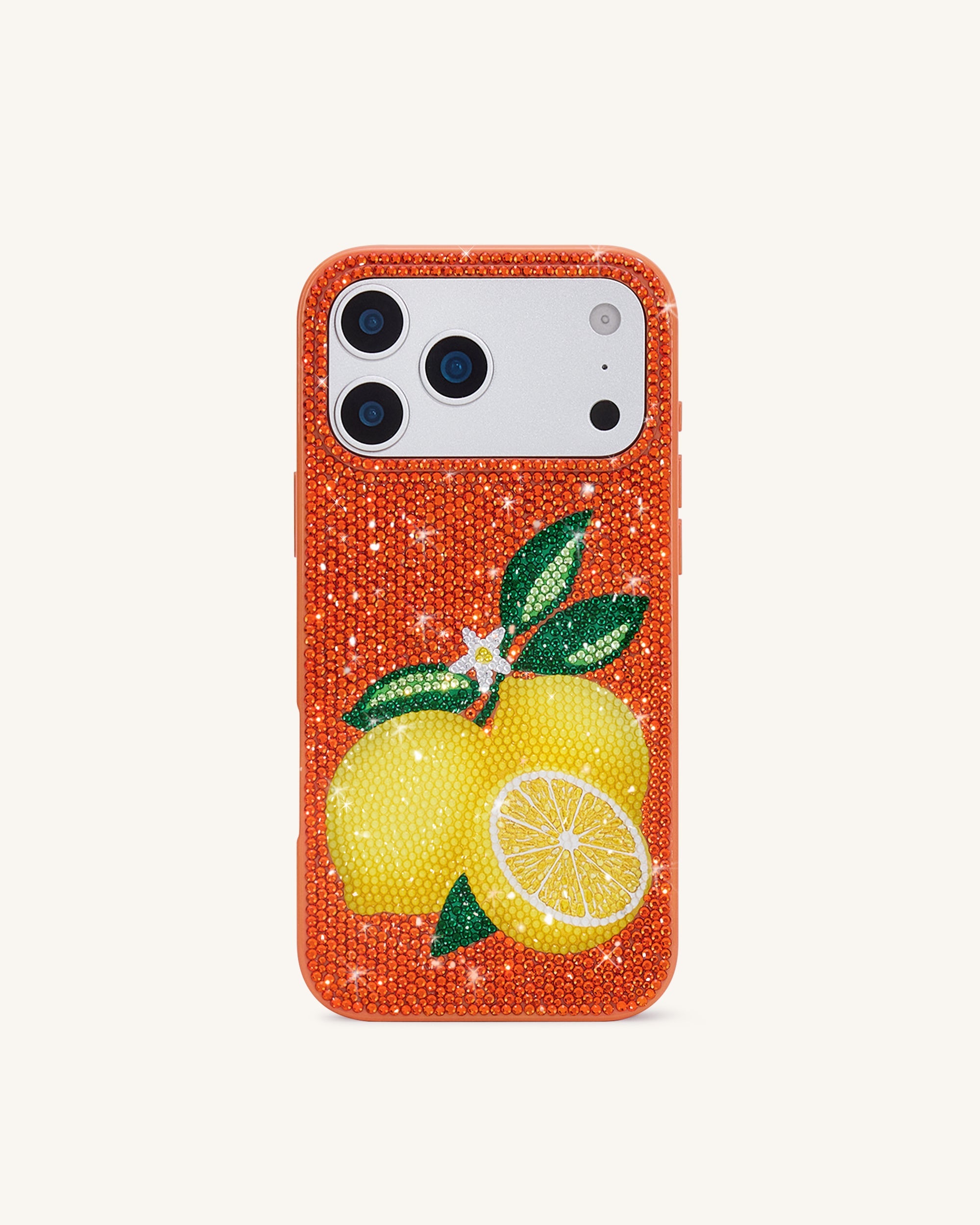 Lemon Artificial Crystal Phone Case - Gold