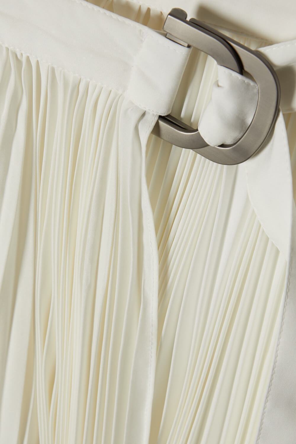 ASYMMETRIC PLEATED WRAP SKIRT