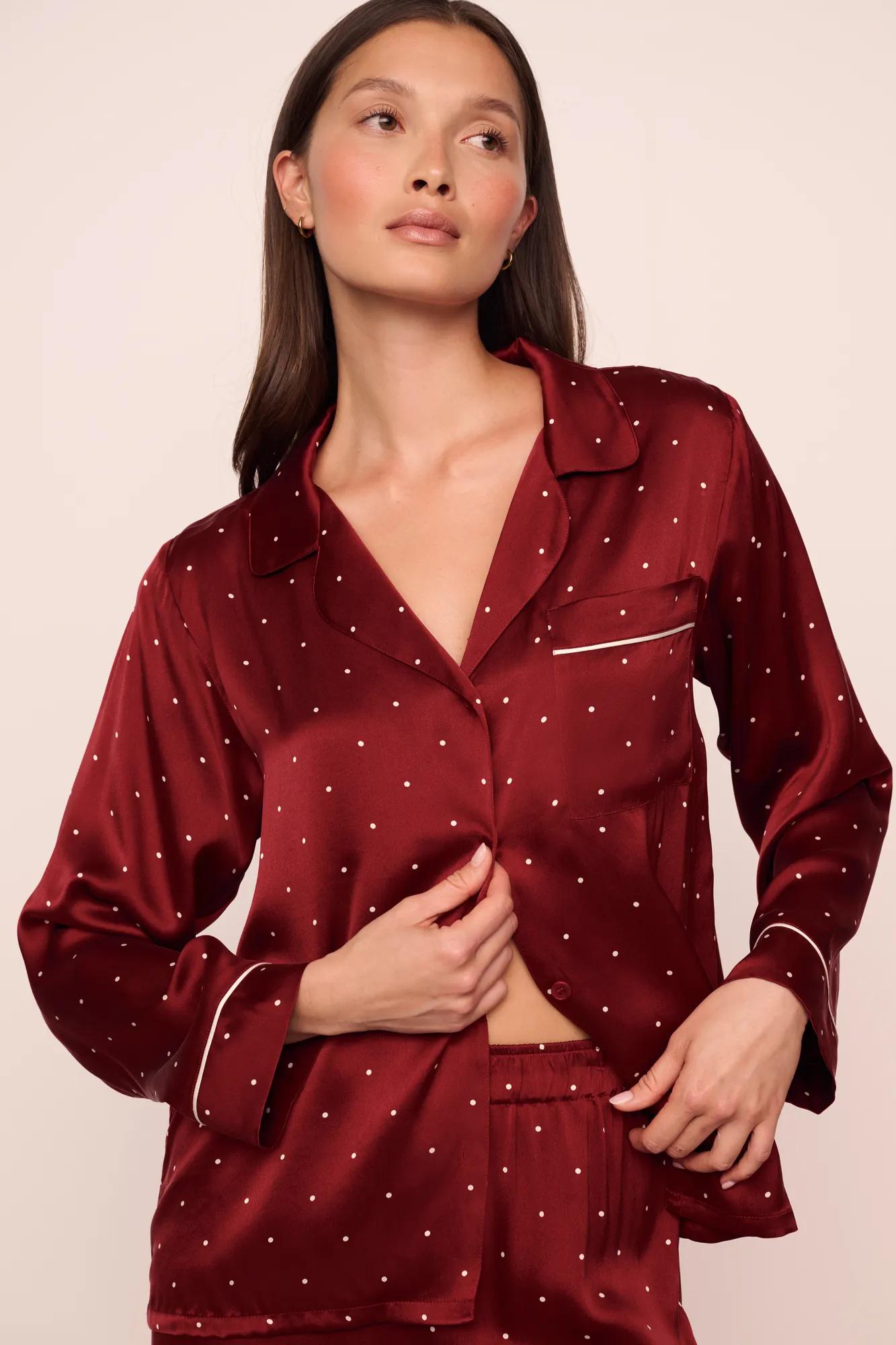 Eberjey x Lily Aldridge - Inez Washable Silk Printed Long PJ Set