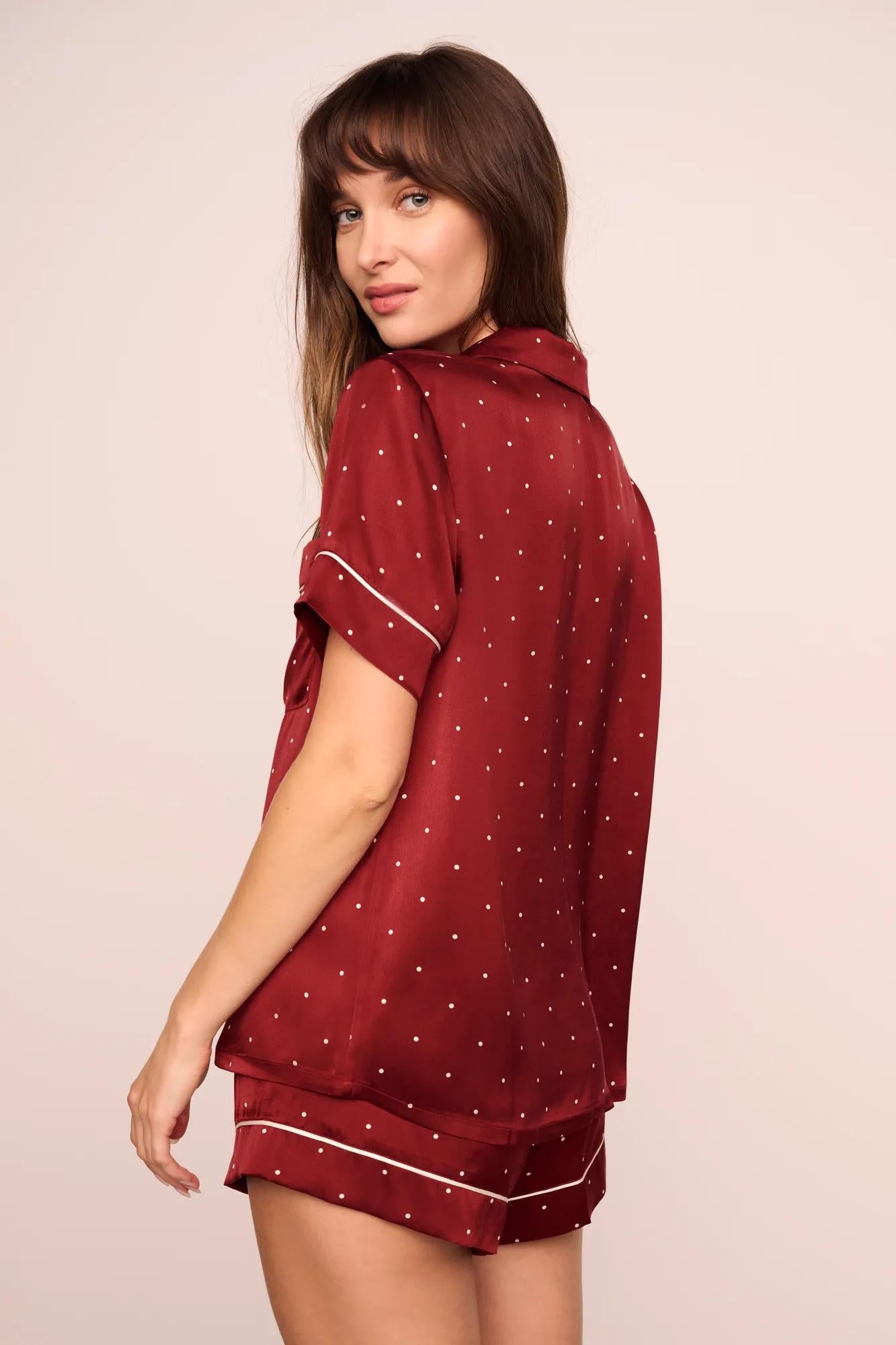 Eberjey x Lily Aldridge - Inez Washable Silk Printed Short PJ Set