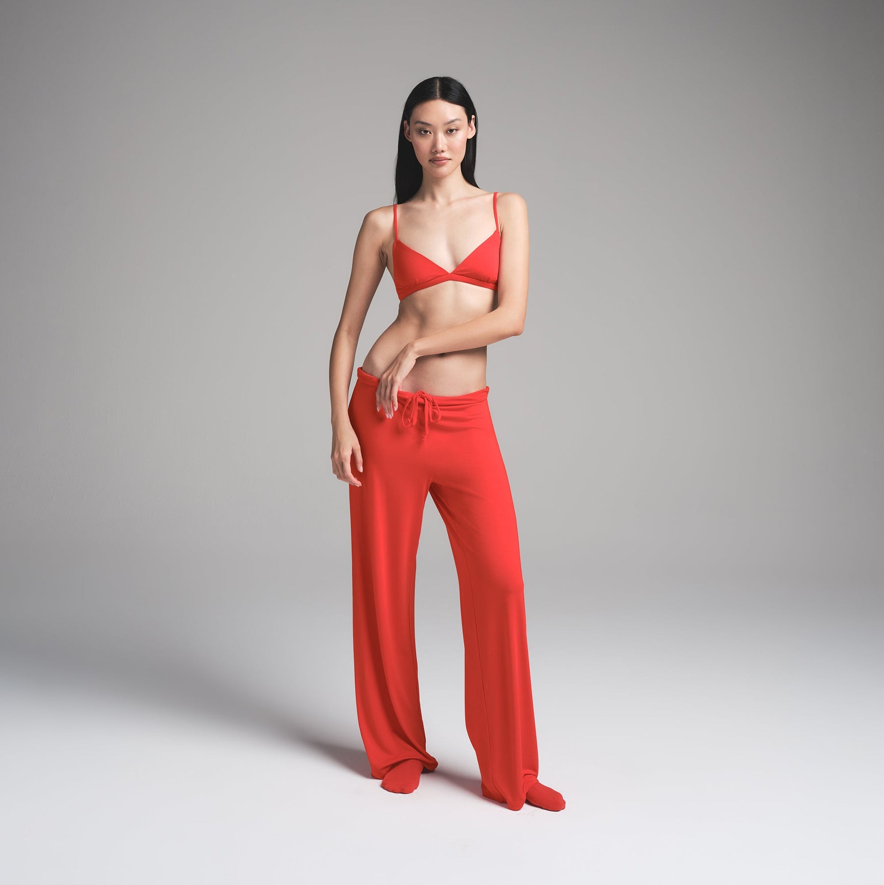 SKIMS SLEEP TRIANGLE BRALETTE | RUBY