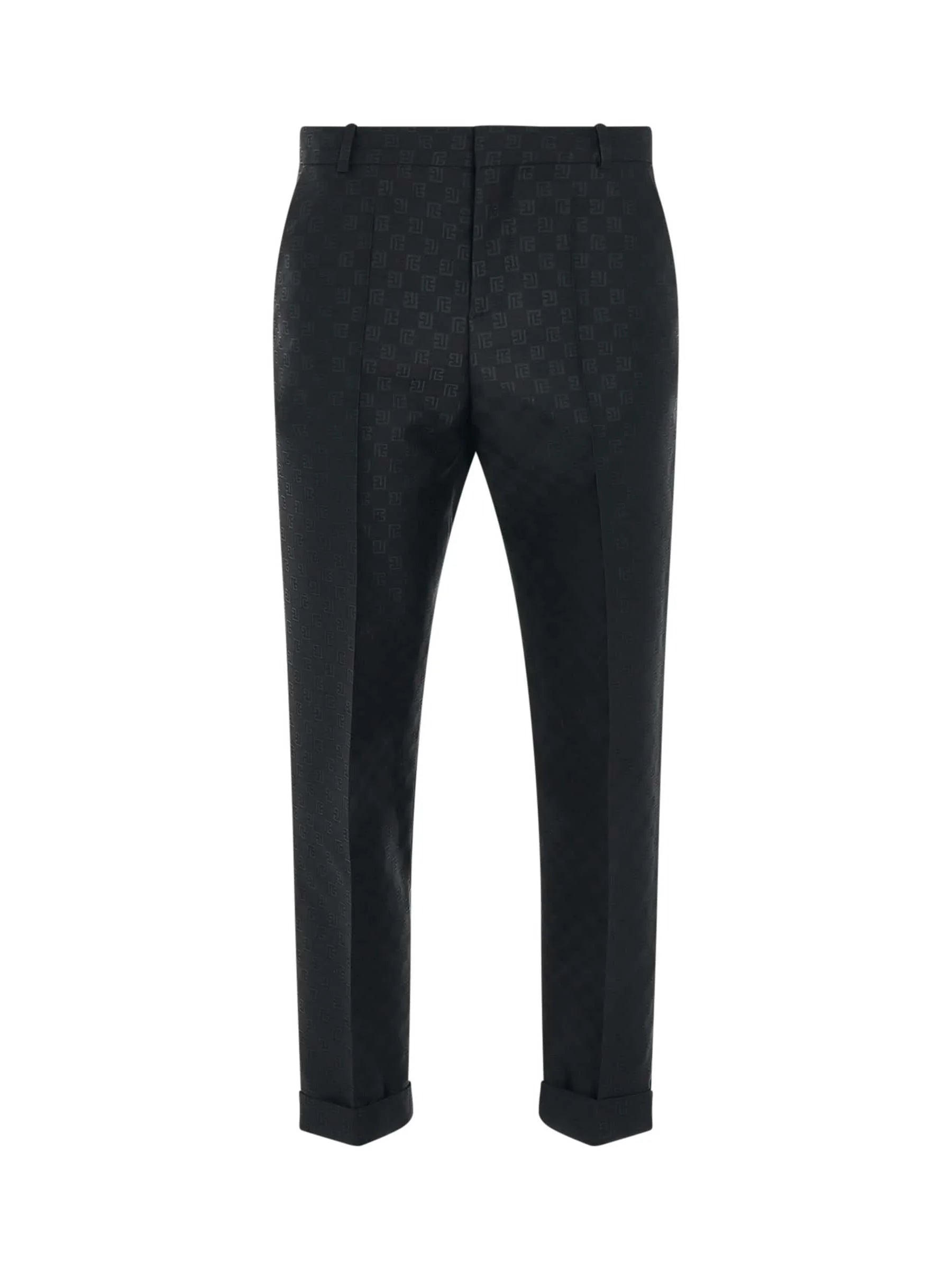 Monogram Jacquard Pants in Black
