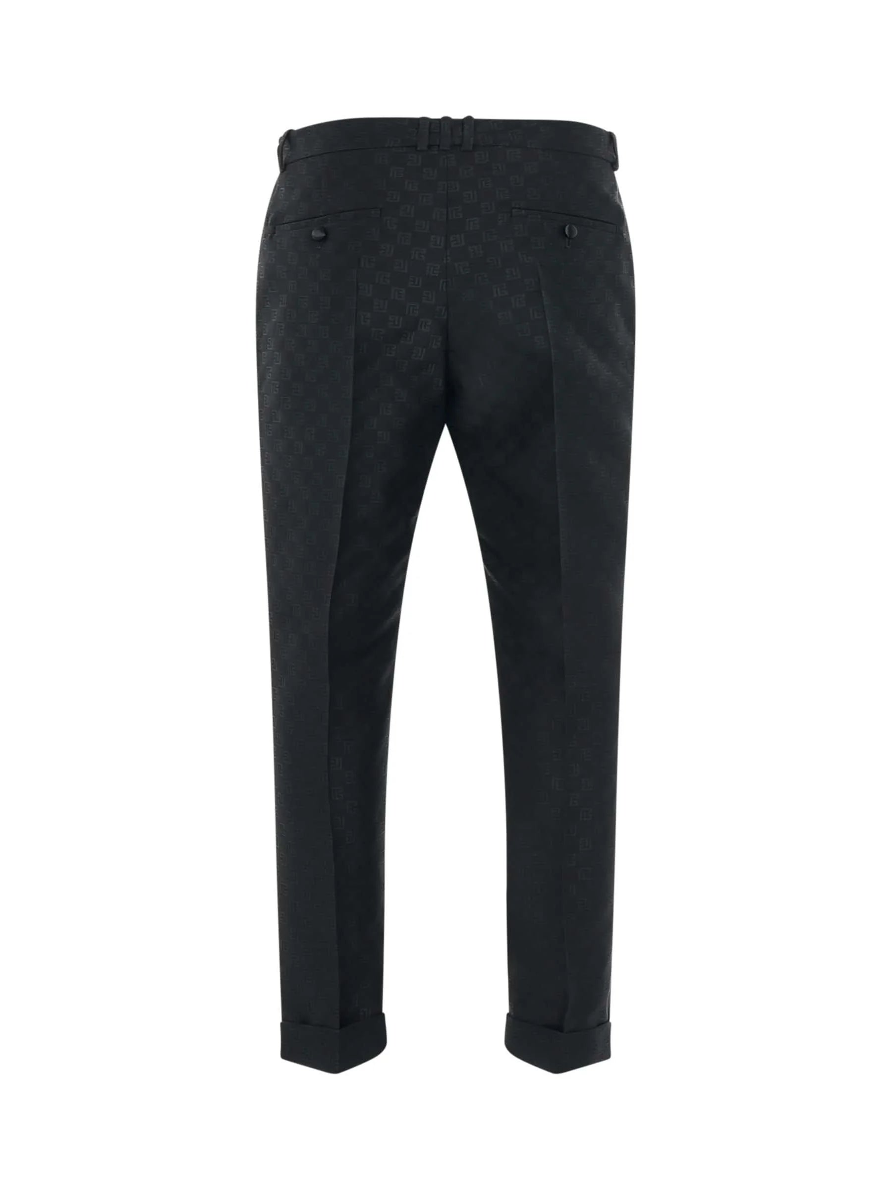 Monogram Jacquard Pants in Black