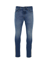 Indigo Track Denim Pants in Light Blue